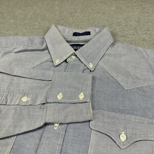 Panhandle Slim Shirt Mens 16.5x34 Limited Edition Golden West Oxford Colorblock